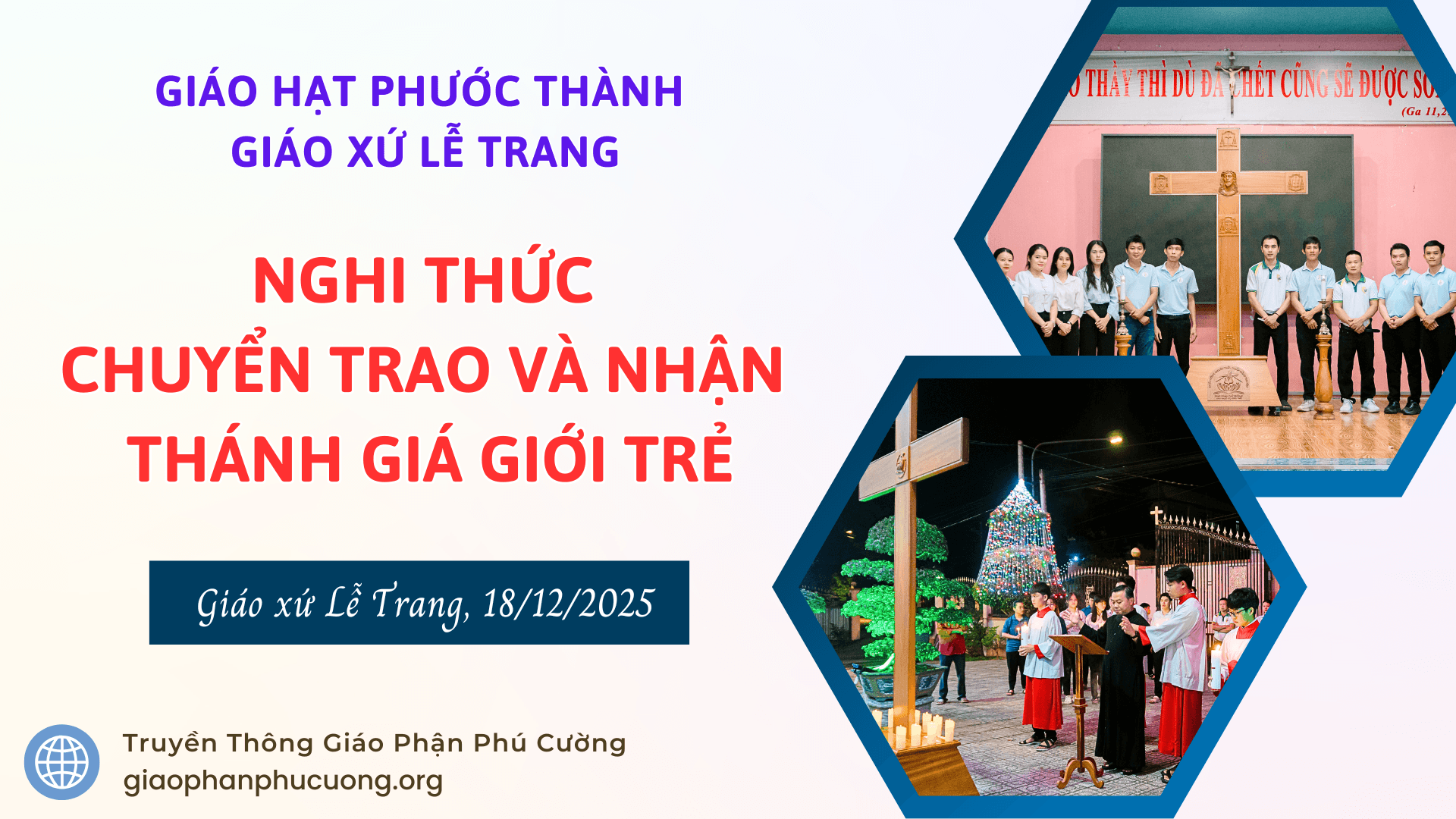 Hạt Phước Thành – Nghi Thức Chuyển Trao Và Nhận Thánh Giá Giới Trẻ